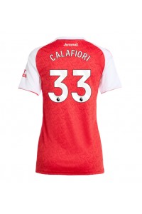 Arsenal Riccardo Calafiori #33 Voetbaltruitje Thuis tenue Dames 2025-26 Korte Mouw